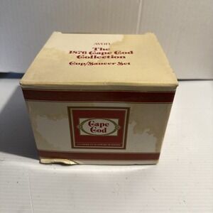 Avon 1876 Cape Cod Ruby Red Glass Special Edition‎ Cup & Saucer  New Damaged Box